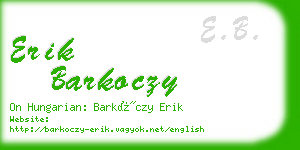 erik barkoczy business card